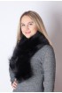 Black raccoon fur scarf